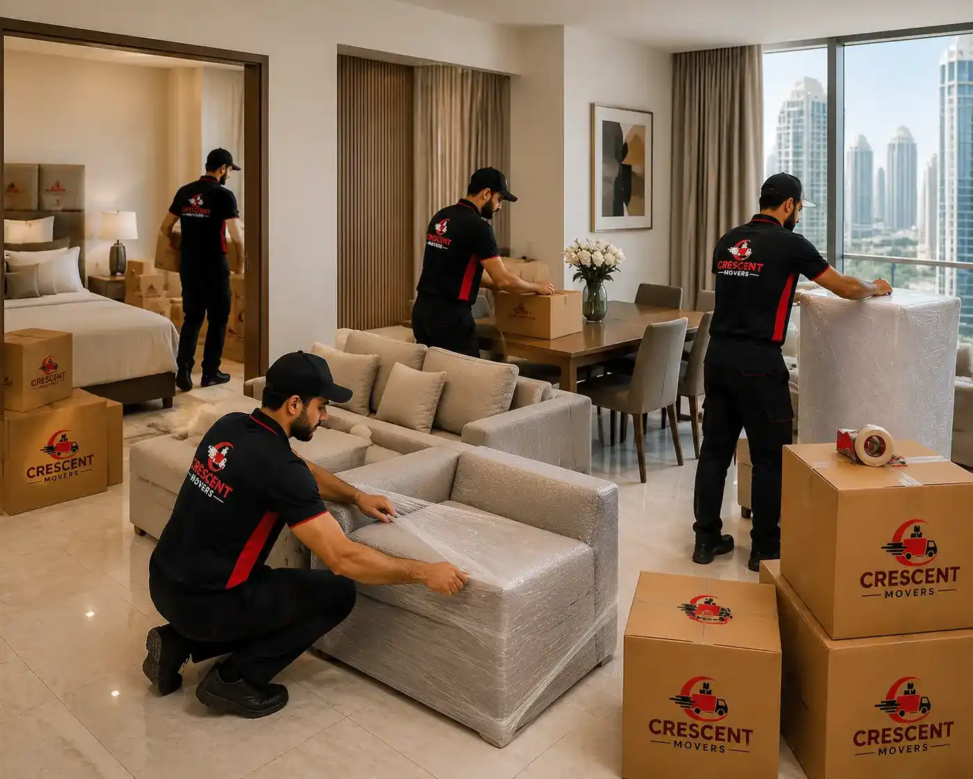 Apartment and Flat Movers in Abu Dhabi handling different apartment types