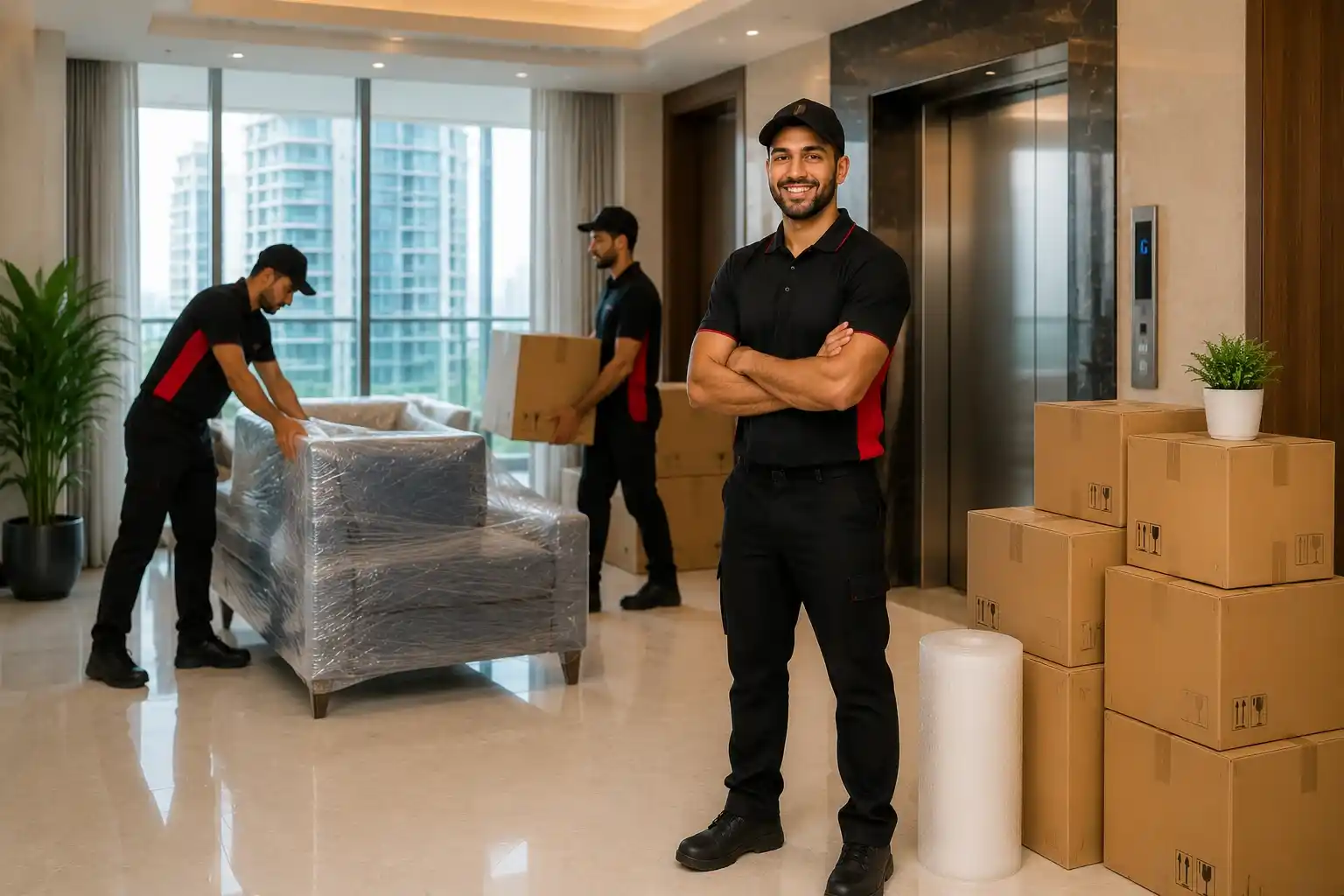 Professional apartment movers in Abu Dhabi providing organized relocation support for residents
