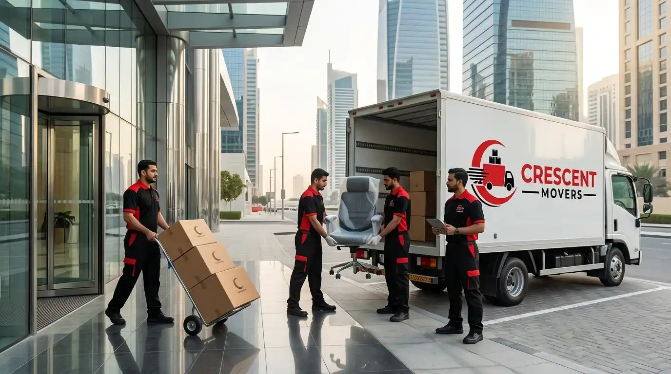 Team preparing an office for a business move