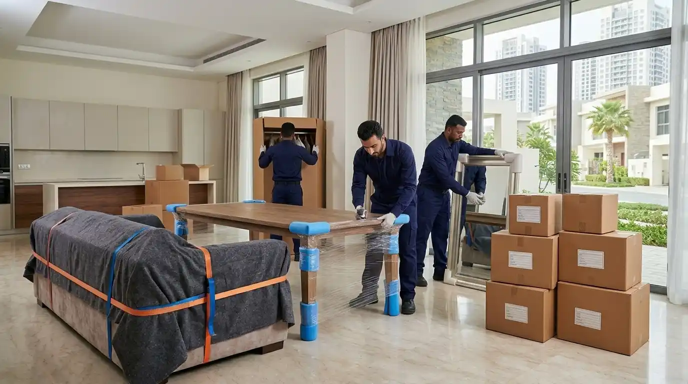 Furniture Protection and Packing Services Furniture protection and packing services in Khalifa City Abu Dhabi