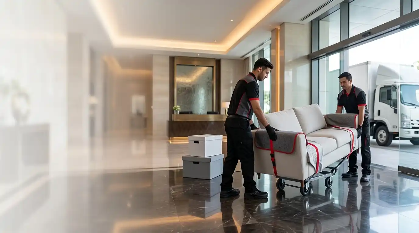 Professional delivery service in Abu Dhabi handling furniture transport across Al Reem Island and Downtown Abu Dhabi