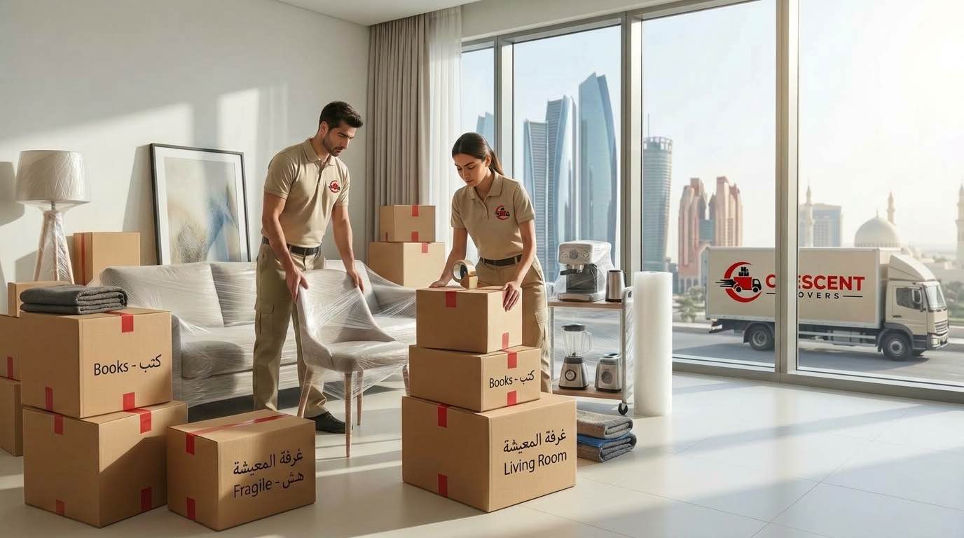 Moving from Abu Dhabi to Dubai with professionally packed household belongings
