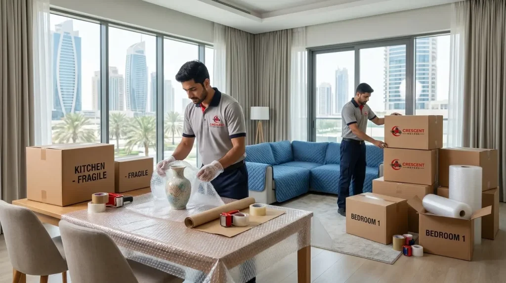 Professional packing guide for preparing a home before moving in Abu Dhabi