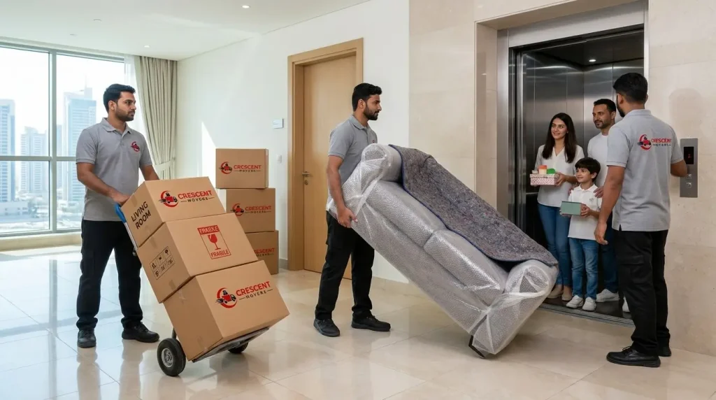 Apartment moving guide showing relocation preparation in Abu Dhabi