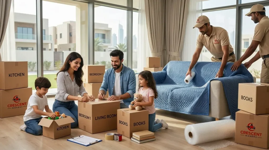 Family moving checklist and relocation preparation guide in Abu Dhabi